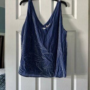 LOFT Blue Velvet Tank Top